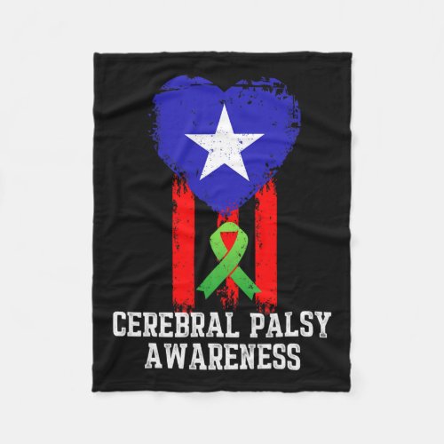 Cerebral Palsy Cp Awareness Hardwork Us Warrior Su Fleece Blanket