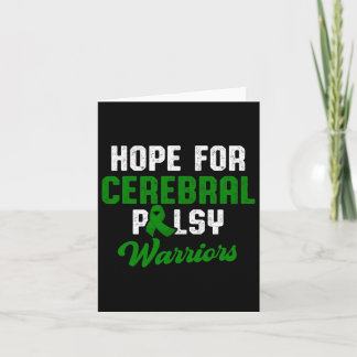 Cerebral Palsy Cp Awareness Hope Warrior Survivor  Card