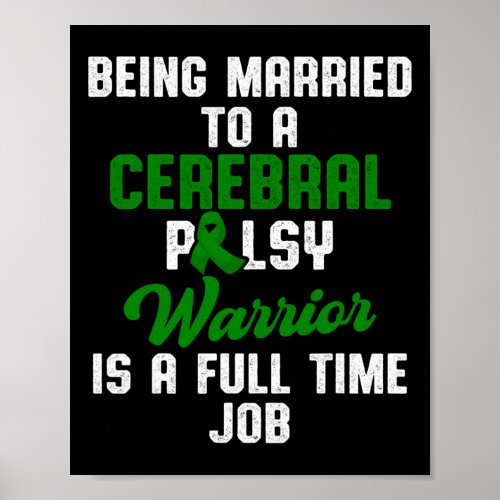 Cerebral Palsy Cp Awareness Job Warrior Survivor  Poster