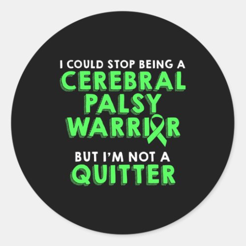 Cerebral Palsy Cp Awareness Mom Hero Warrior Survi Classic Round Sticker