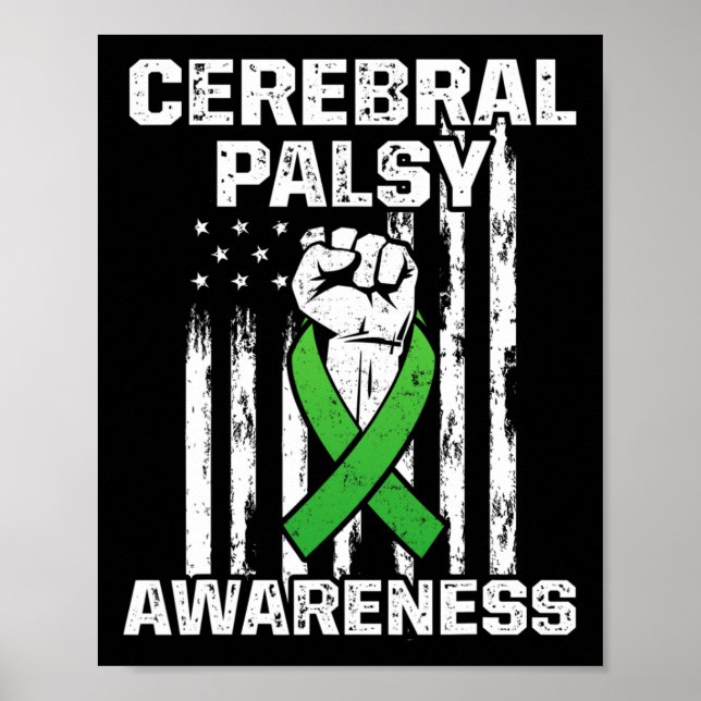 Cerebral Palsy Cp Awareness Overcoming Us Warrior  Poster (Front)