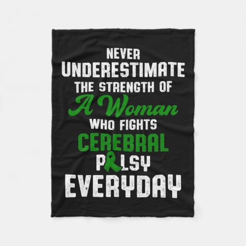 Cerebral Palsy Cp Awareness Succeed Warrior Surviv Fleece Blanket