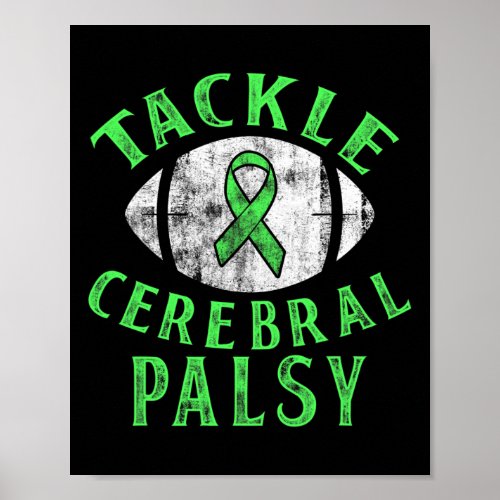 Cerebral Palsy Cp Awareness Tackle Warrior Survivo Poster