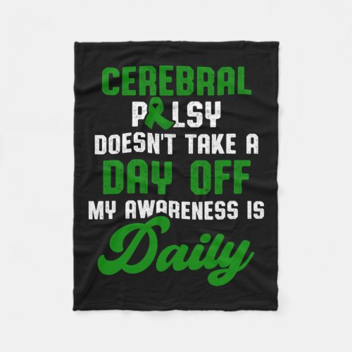 Cerebral Palsy Cp Awareness Treatment Warrior Surv Fleece Blanket