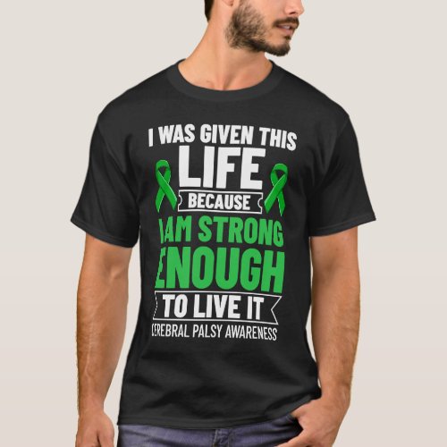 Cerebral Palsy Green Ribbon Brain Damage Awareness T_Shirt