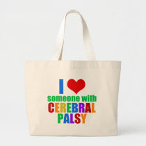 Cerebral Palsy Love Large Tote Bag