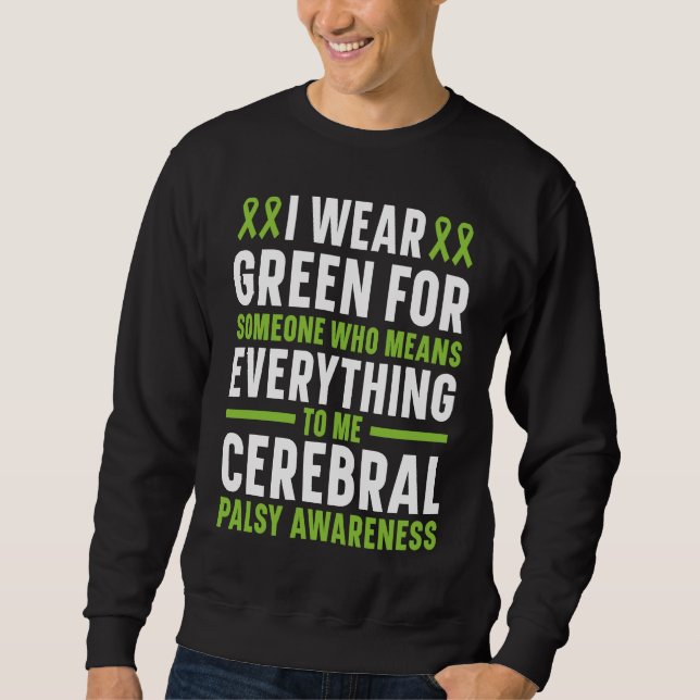 Cerebral Palsy Support Squad Awareness Ribbon Sweatshirt (Front)