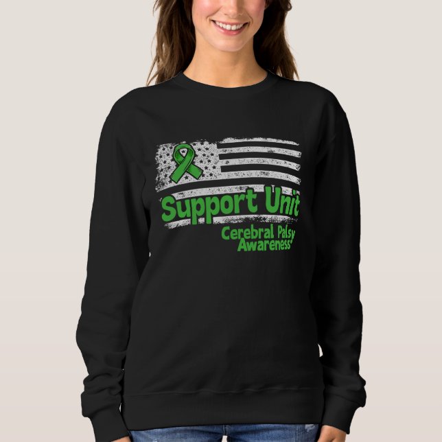 Cerebral Palsy Support Unit Flag Cerebral Palsy Aw Sweatshirt (Front)