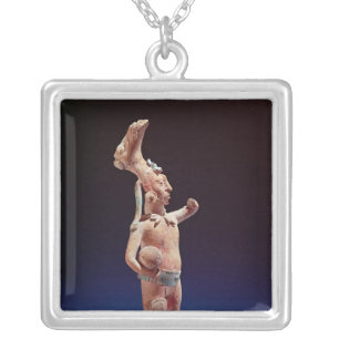 Ceremonial Ballplayer, Isle of Jaina, c.600 Silver Plated Necklace