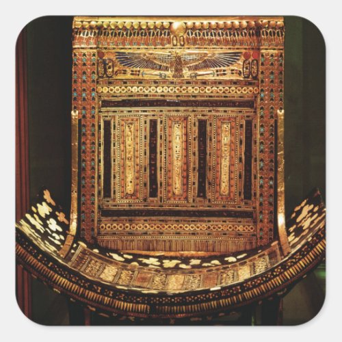 Ceremonial Chair of Tutankhamun Square Sticker