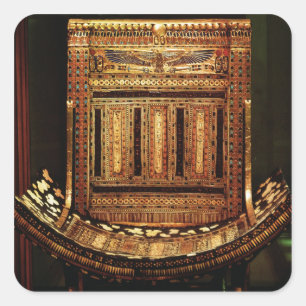 Ceremonial Chair of Tutankhamun Square Sticker
