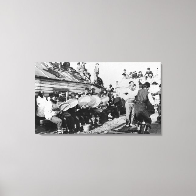 Ceremonial Eskimo Dance in Nome, Alaska Canvas Print (Front)