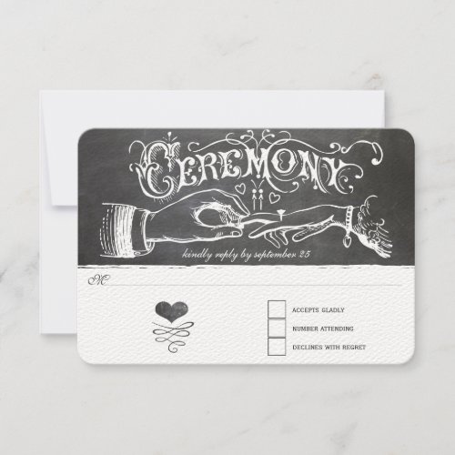 Ceremony Chalkboard Response Card