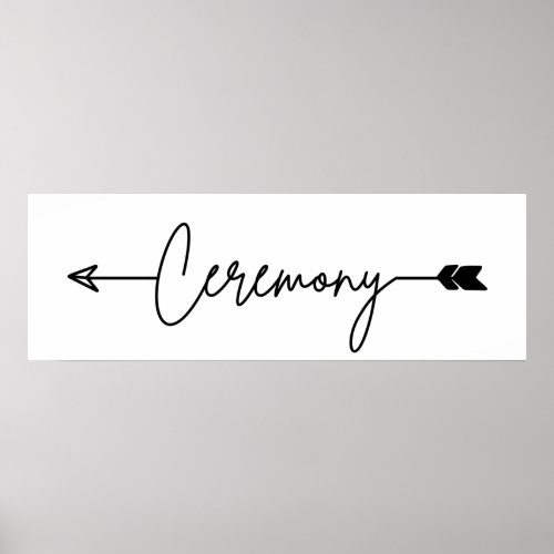 Ceremony direction sign left