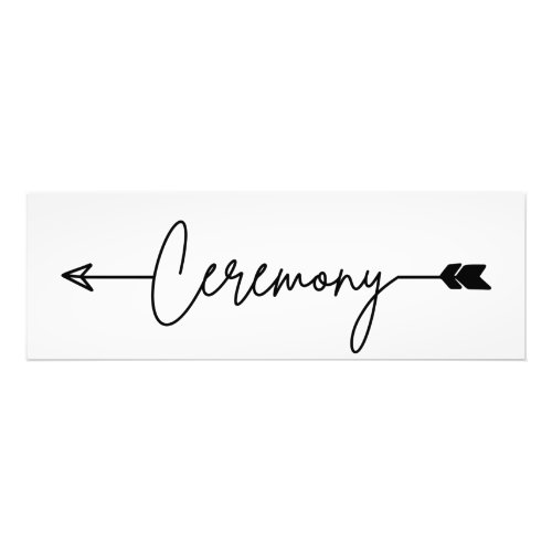 Ceremony direction sign left