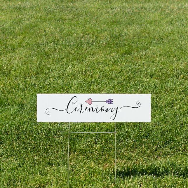 Ceremony direction sign, wedding direction sign (Insitu)