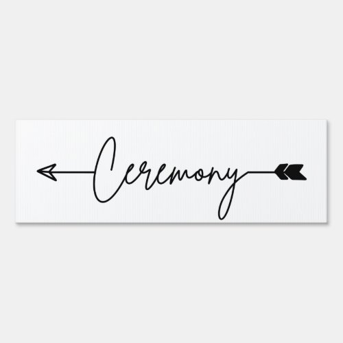 Ceremony direction sign wedding direction sign