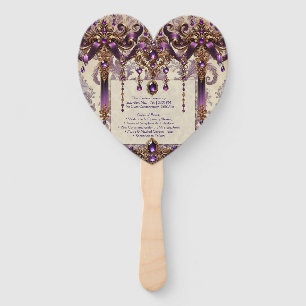 Ceremony Fan Wisteria Masquerade Wedding Program