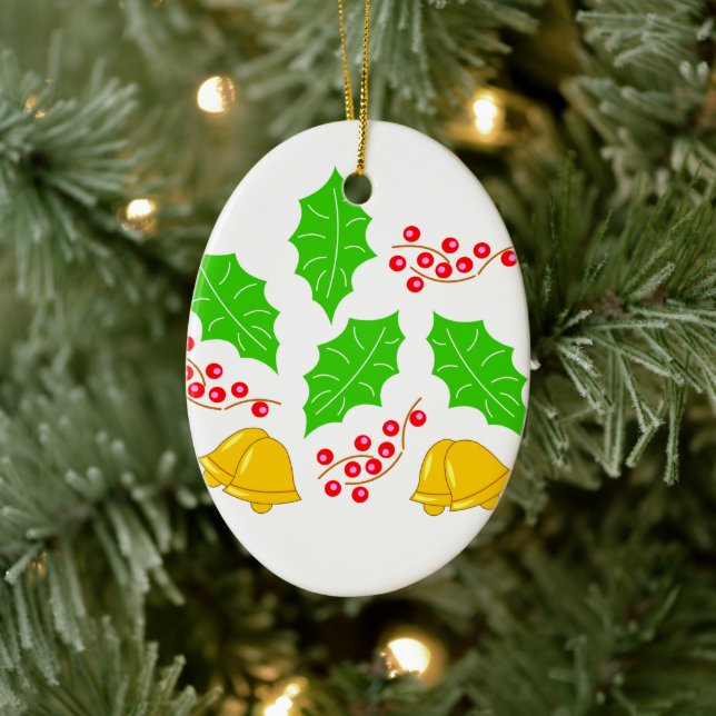 Ceremony of Cherry Christmas Adorno Ceramic Orna Ornament (Tree)