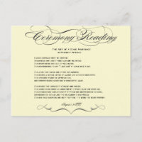 Ceremony Reading Postcard