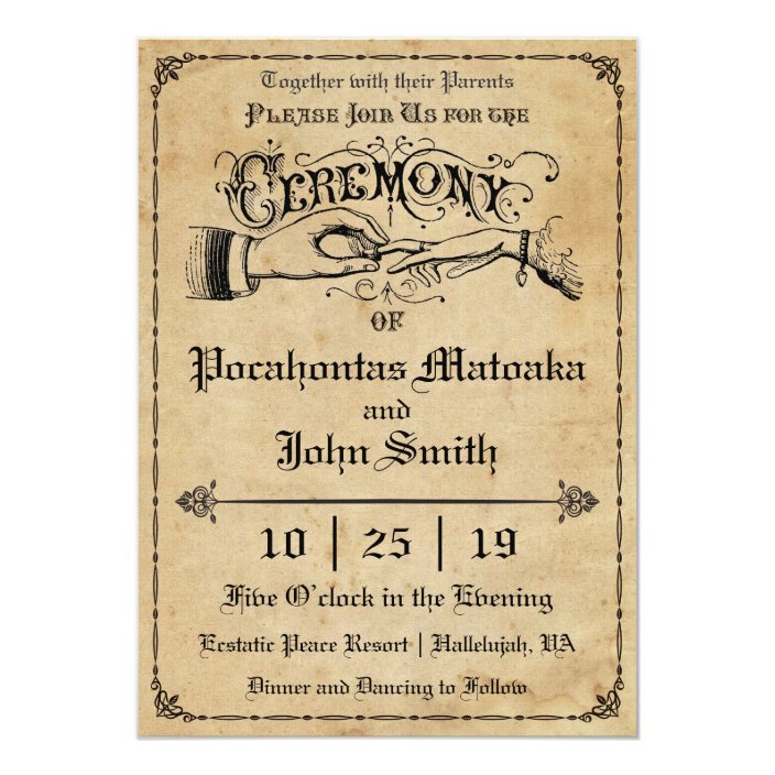 vintage wedding invitations