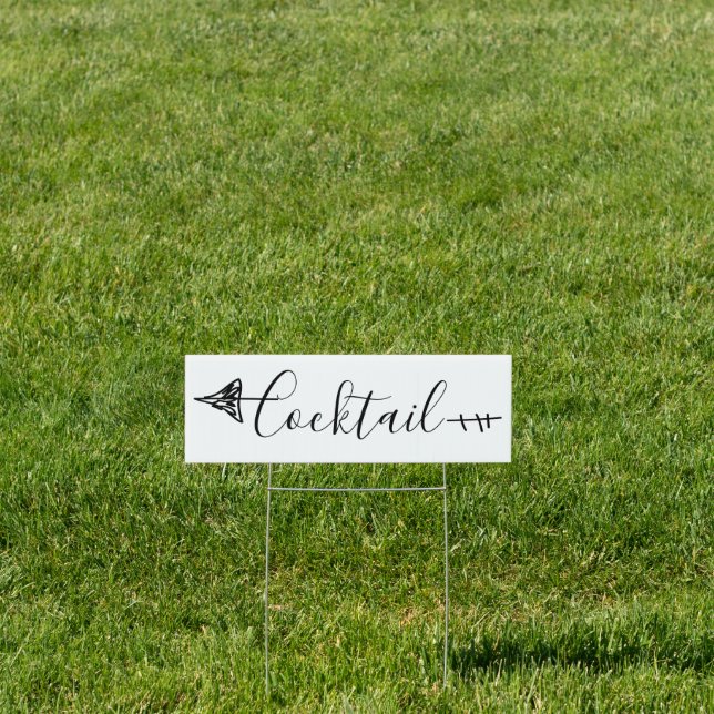 Ceremony Way Arrow Direction cocktail Sign (Insitu)