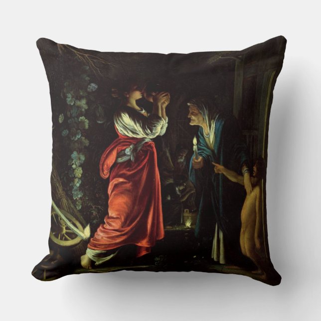 Ceres and Stellio (oil on copper) Throw Pillow (Front)