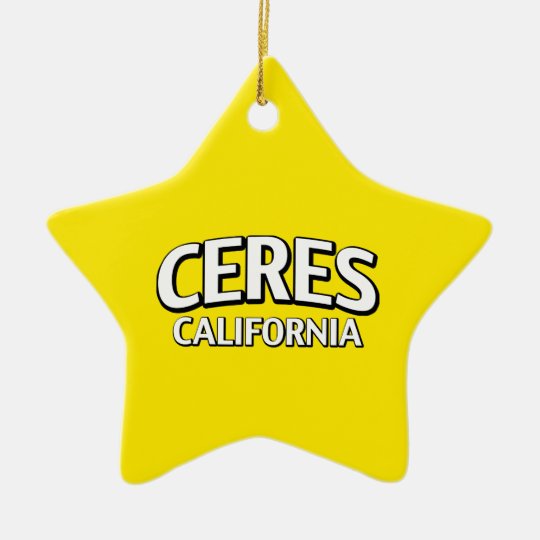 Ceres California Ceramic Ornament