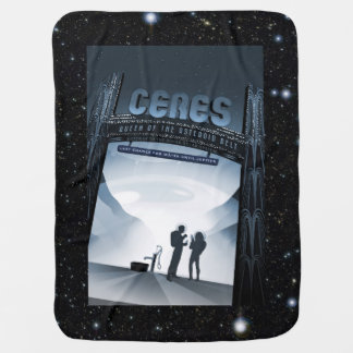 Ceres dwarf planet vacation advert space tourism baby blanket