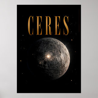 Ceres Luxury Dwarf Planet Space Poster