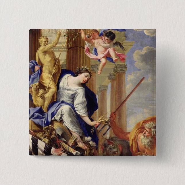 Ceres Vanquishing the Attributes of War Button (Front)