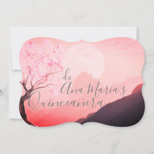 Cerezo japonés rosa y definitivamente brumosas invitation