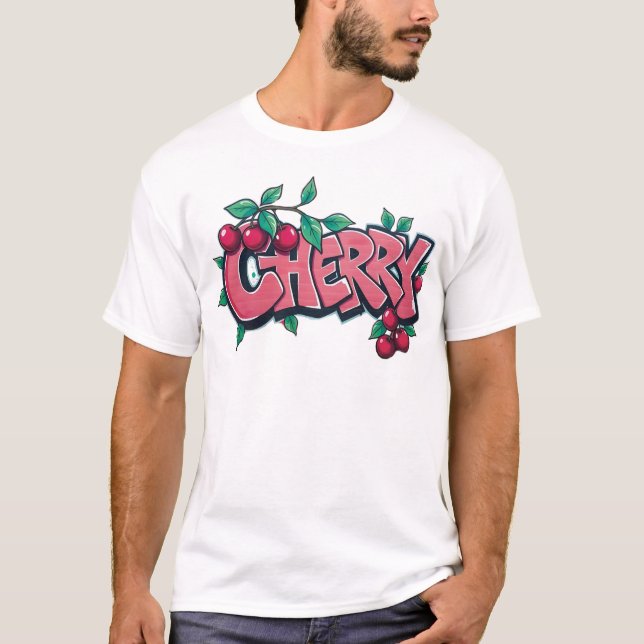 cerise, cherrygraffiti, fruit, street art, urban T-Shirt (Front)