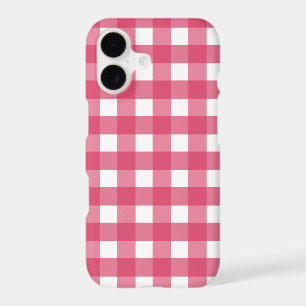 Cerise gingham iPhone 17 case