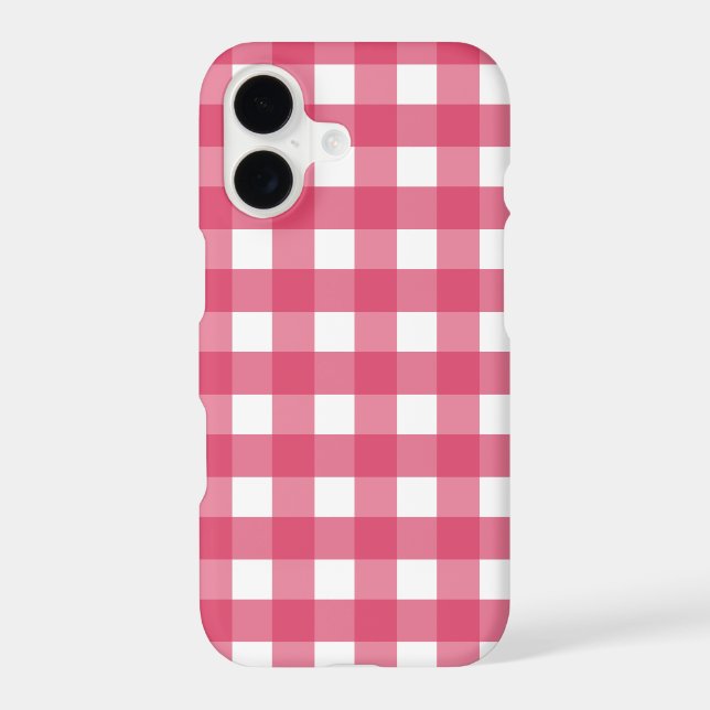 Cerise gingham Case-Mate iPhone case (Back)