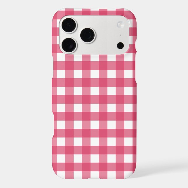 Cerise gingham Case-Mate iPhone case (Back)