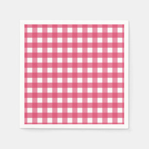 Cerise gingham napkins