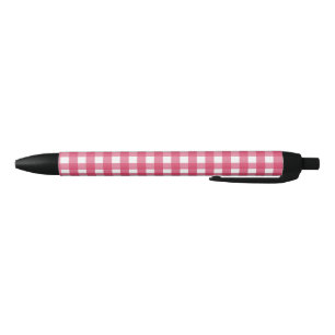Cerise gingham pen