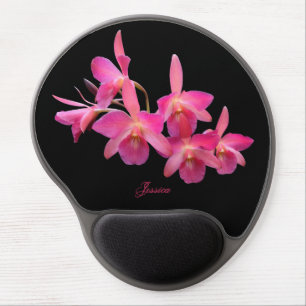 Cerise, Hot Pink, Red, Orchids Gel Mouse Pad