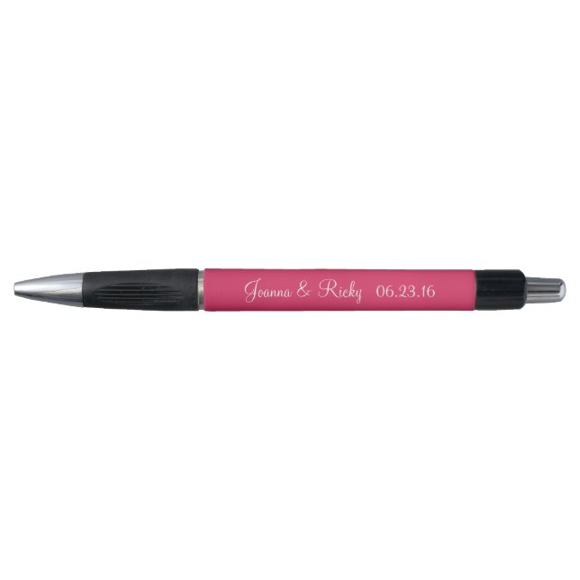 Cerise Personalized Wedding Favors Pen (Front)