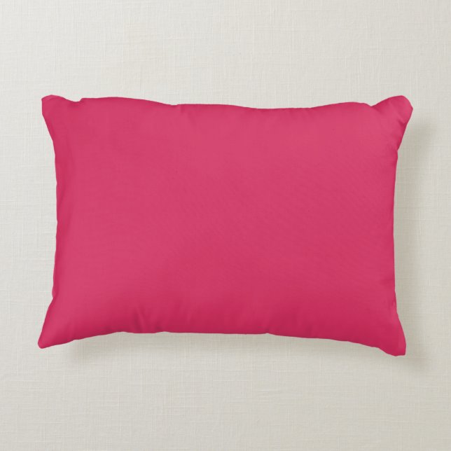 Cerise Pink Accent Pillow (Back)