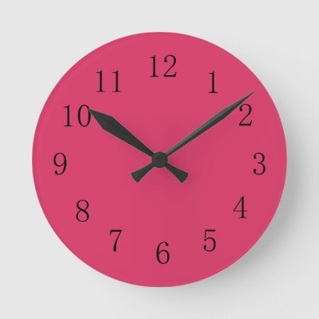 Cerise Red Kitchen Wall Clock