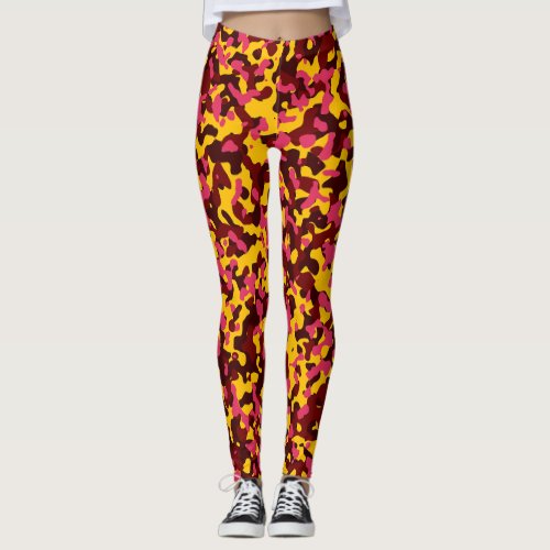 Cerise Red Pink Temptress Amber Lonestar Camo Leggings