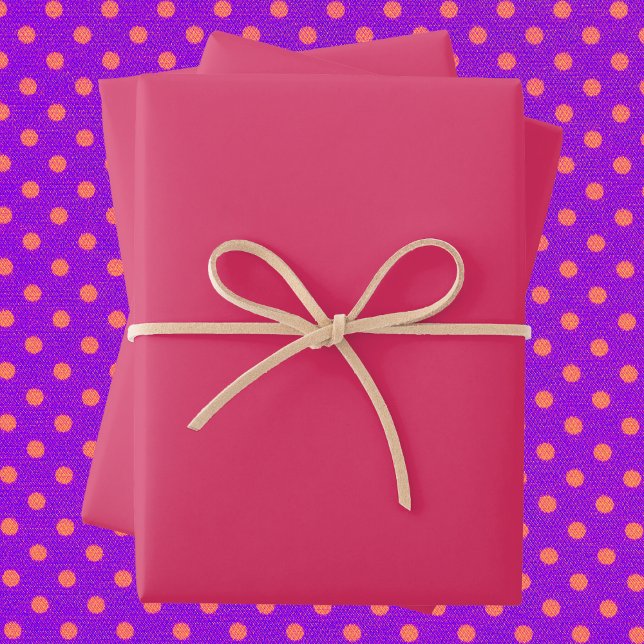 Cerise Solid Color Wrapping Paper Sheets (Creator Uploaded)