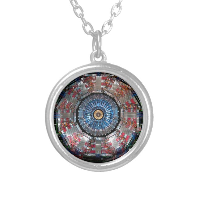 CERN Shiva LHC Silver Plated Necklace (Front)