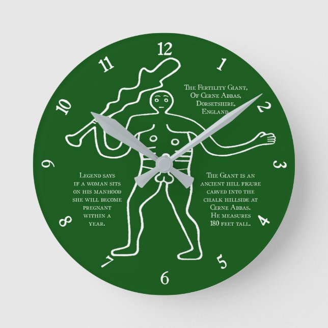 Cerne Abbas Giant Round Clock (Front)
