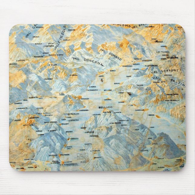 Cernobbio Map Mouse Pad (Front)
