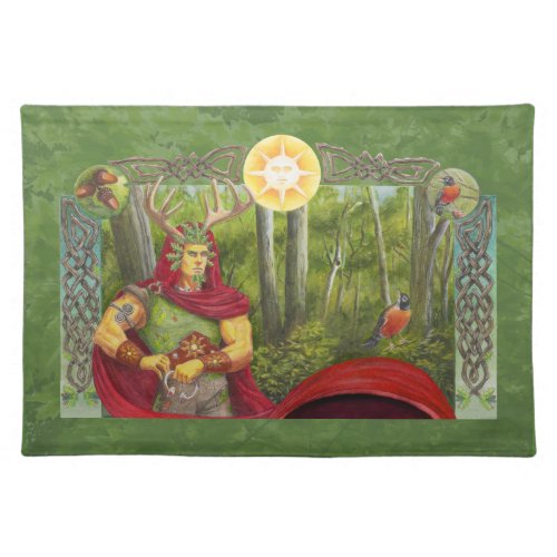 Cernunnos as Celtic Oak King Altar Mat