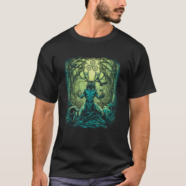 Cernunnos Celtic Folklore Pagan Irish Mythology T-Shirt (Front)