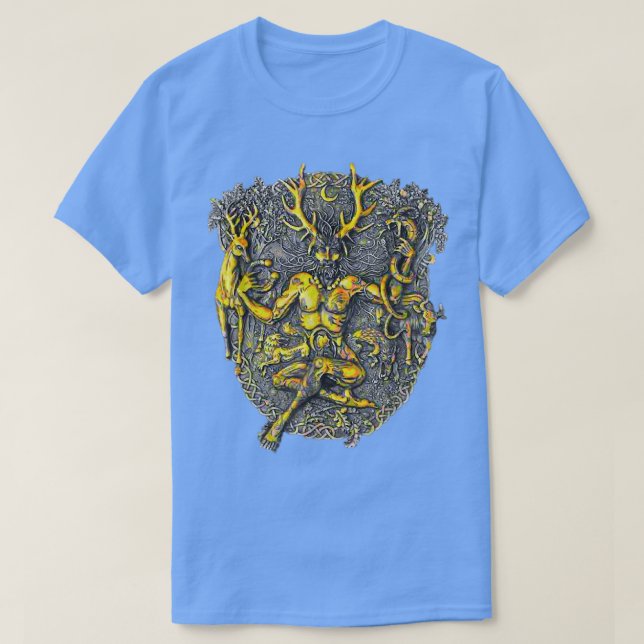 Cernunnos Deer Horned Celtic God  T-Shirt (Design Front)